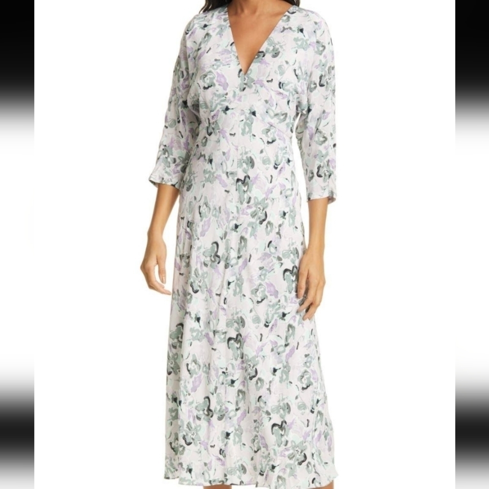 Club Monaco Lavender Floral Midi Dress